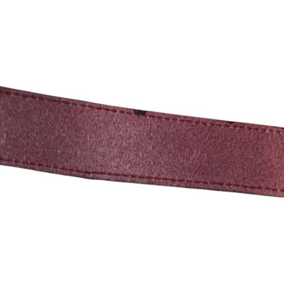 Vintage Olpan Italian Leather Cummerbund Belt Red Silk Bow Gold Hardware Sz S